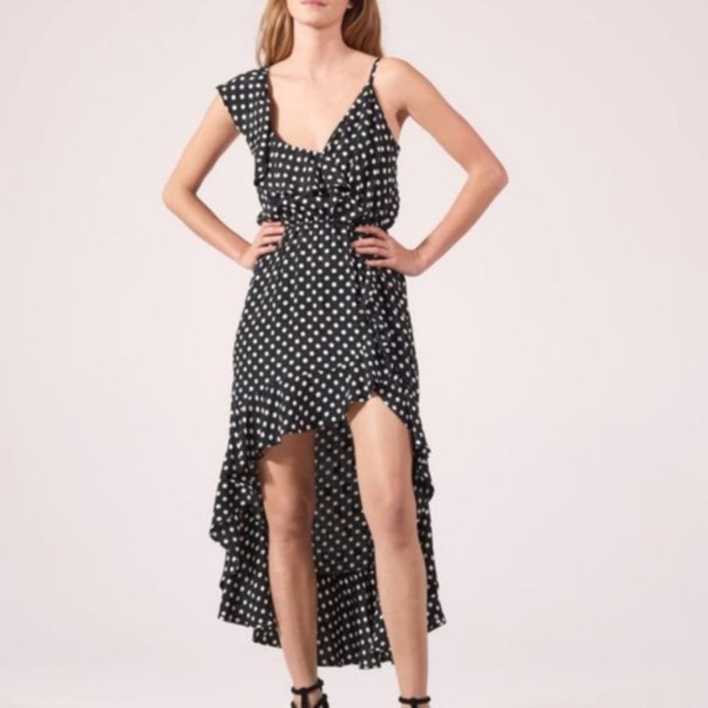 Maje tencel Draped asymmetrical Dress
